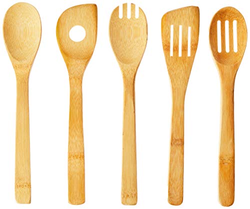 Conjunto de Colher Evergreen Bambu com 5 Peças, Etna, Bege