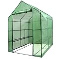 CutuLi Portable Greenhouse with 8 Shelves & 3 Tiers - Mini Walk in Outdoor Plant House