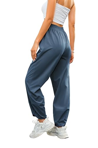 Jouica Womens Baggy Wide Leg Corduroy y2k Pants Casual Elastic Waisted Palazzo Harem y2k Pants with Pockets4