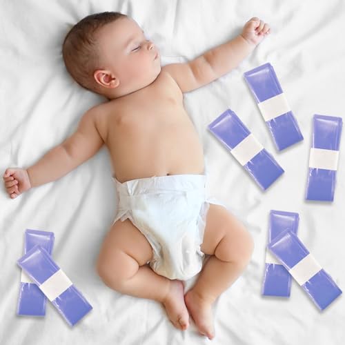 Image of Nappy Bin Refills, 10PCS Nappy Disposal Bags Disposable Diaper Pail Plastic Bags, Diaper Bag Refills Compatible with Angelcare /Tommee Tippee Sangenic and Platex Diaper Genie Diaper Pail, Purple