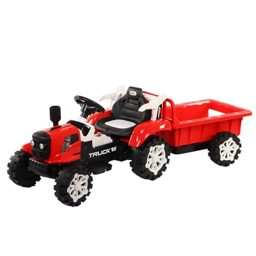 Bang Toys Trator Elétrico com Caçamba 12v Recarregável Vermelho