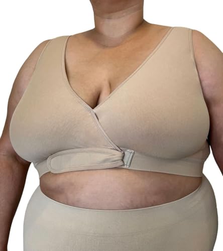 Fresh Comfort Easy Open Front Close Bra #1009,Nude L