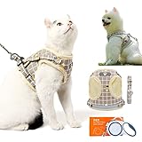 【Fácil de poner y quitar】: el chaleco de arnés para mascotas tiene un velcro ensanchado para ajustar, lo que puede reducir la ansiedad de las mascotas cuando lo usa. Dos fuertes anillos en D te conectan a ti y a tu mascota mientras caminas, corres, trotas o caminas