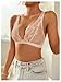 SOLY HUX Women's Lace Bras Deep V Neck Wireless Bra Comfort Everyday Bralette Pure Apricot Medium