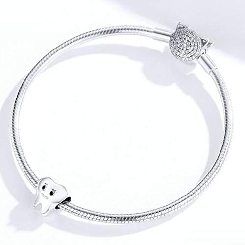 Smiling Tooth Fairy Dentist Charm Bead for Pandora Womens Jewelry for Teen Gifts or Kids Spacer Bead3