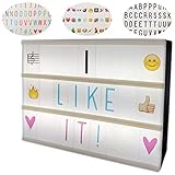 Royal Casa Cinema Light Box with Letter,Symbols and Emoji Sets (340 Tiles). Value Pack LED Cinematic Lightbox