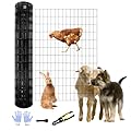 Tongmo 3 ft x 100 ft Black PVC Coated Welded Wire Fence, 16GA Garden Chicken Wire Fence Roll, Mesh Size 2" x 4" Hardware Cloth, Ideal for Yard Protection and Poultry Netting