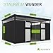 Juskys® Gerätehaus Luzern XL - 12 m² - Metall Geräteschuppen mit Türen & Fenstern - wetterfest & abschließbar - Fahrradgarage, Gartenhaus - Anthrazit