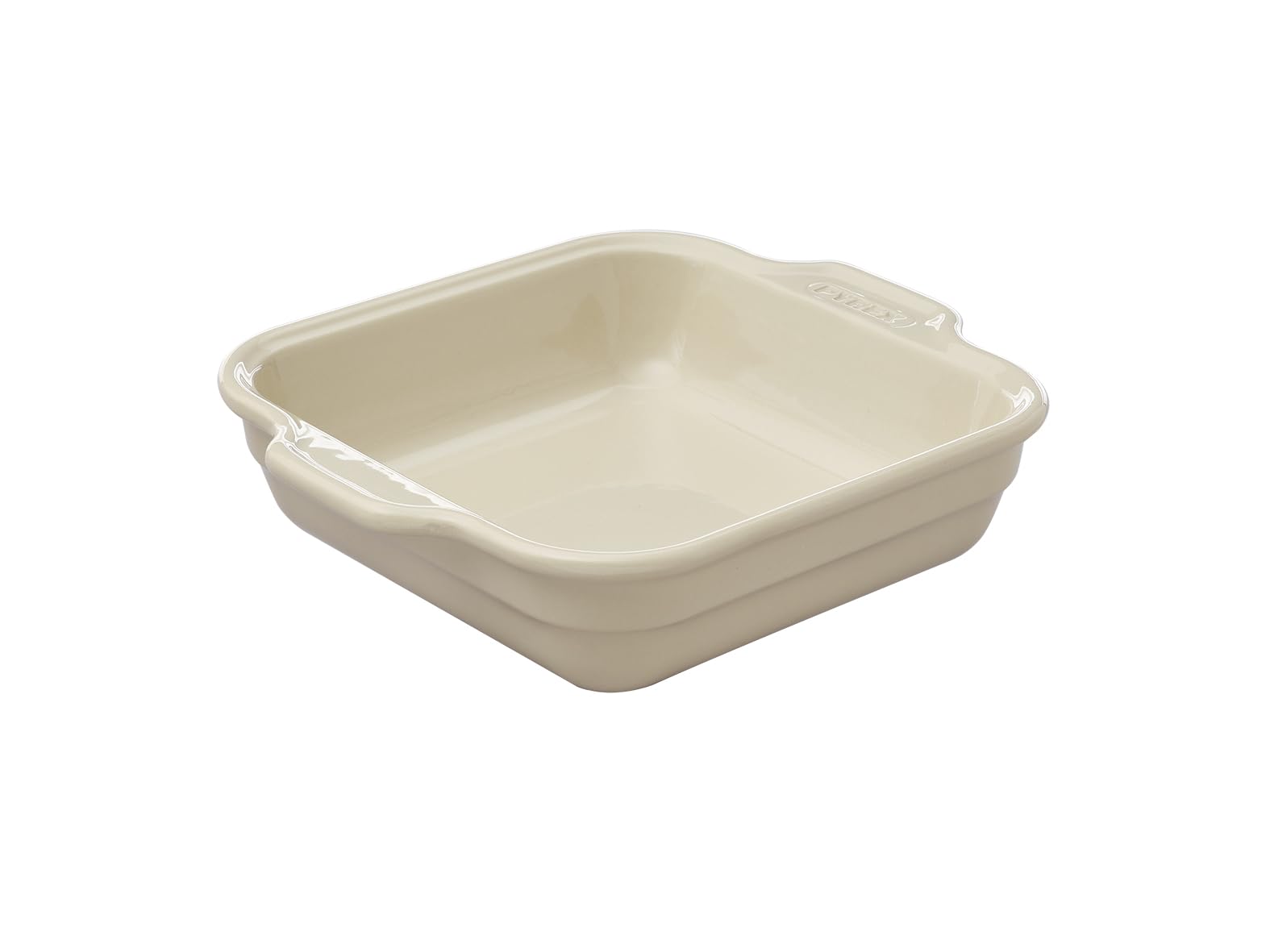 Plat à four en céramique PYREX Creation élégant coloris beige de dimensions 27x23 cm