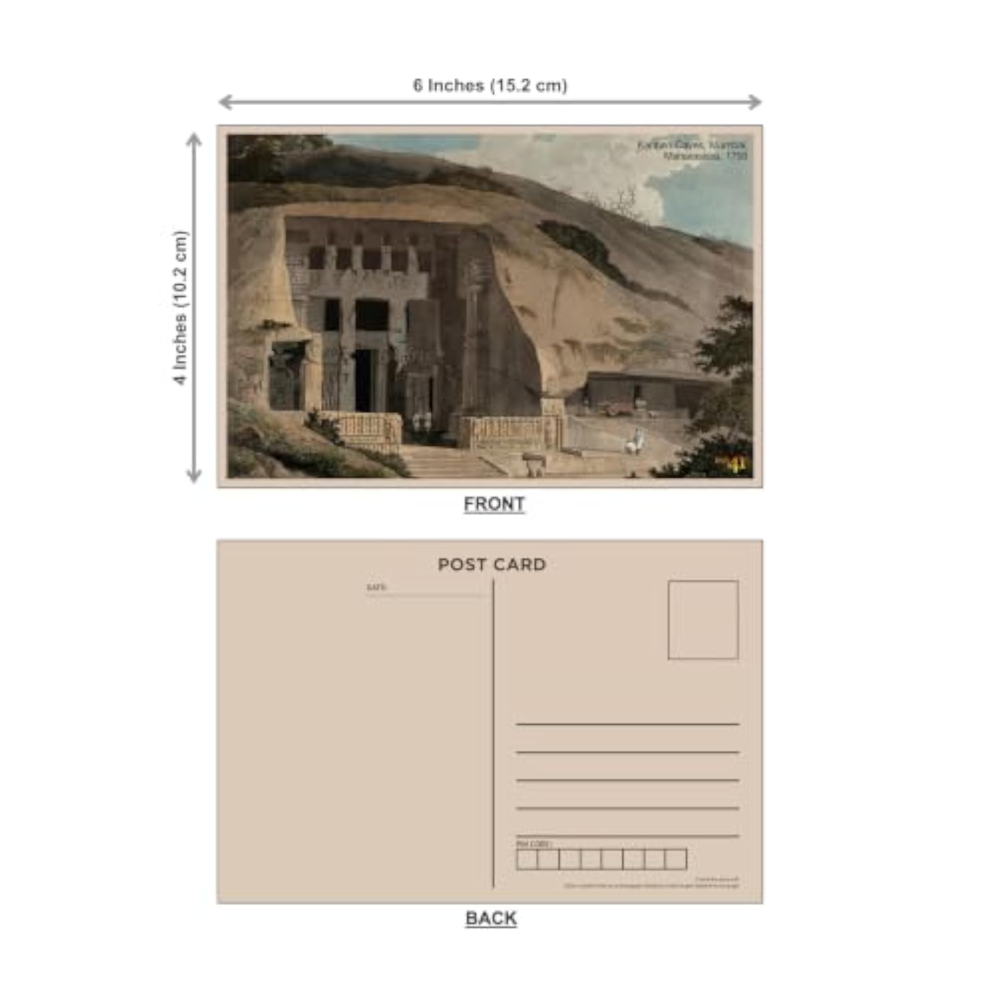Indian Historic Architecture Art Postcards Pack of 8