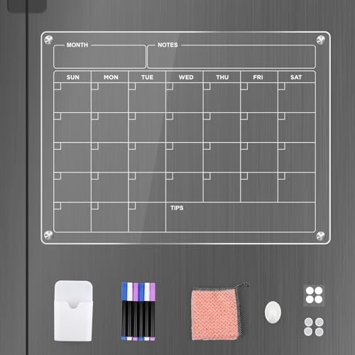 Acryl Kalender Für Kühlschrank - 2 Stück Magnetischer Wochenplaner 40x30cm Abwischbar