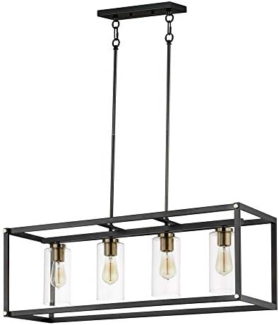 Miniatura 3 de Maxim 2644BKAB - Colgante Capitol, 4 luces, 240 vatios totales, negrolatón antiguo