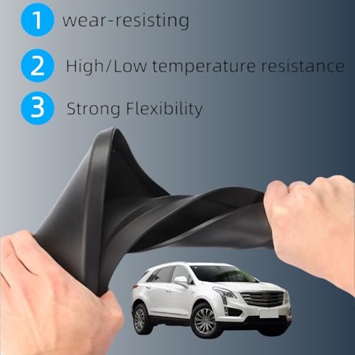 Image of Mud Flaps Splash Guards Compatible with Cadillac XT5 2017-2025, No Drilling Front & Rear Splash Guards, Exterior Accessories - Not Fit Sport with Running Boards & Side Skirts