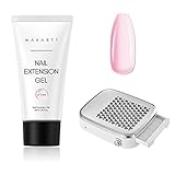 Makartt Poly Nail Gel 50ML Bundle with Rechargeable Nail Dust Collector, Nail Extension Gel Light Pink Builder Nail Gel for Nails Beauty Gift Sets Gel Nail Builder