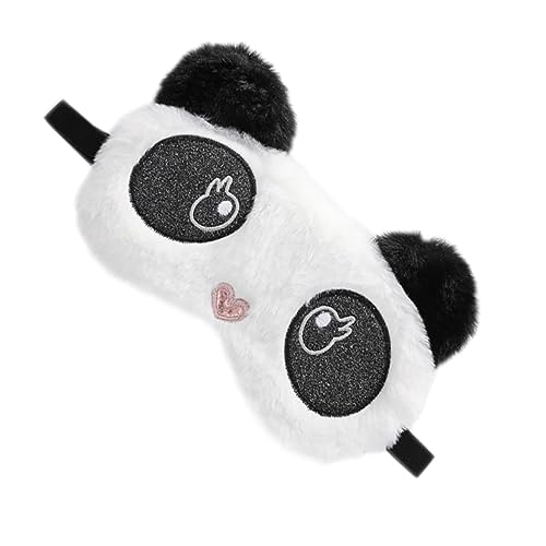 Healvian 1個 スリープマスク eye mask eye patch ブラックアウトアイ ペット 皮 細孔 肌 ライト シェーディング パッチ 眠っている目のカバー ぬいぐるみ Black