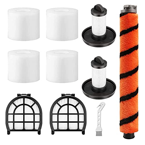 4 Pack Foam & Felt Filters, 1 Soft Main Brush, 2 Pre-Motor Filter & 2 Post-Motor Hepa Filter for Shark LZ600, LZ601, LZ602, LZ602C APEX UpLight Lift-Away DuoClean Vacuum Cleaner # XFFLZ600 & XHFFC600