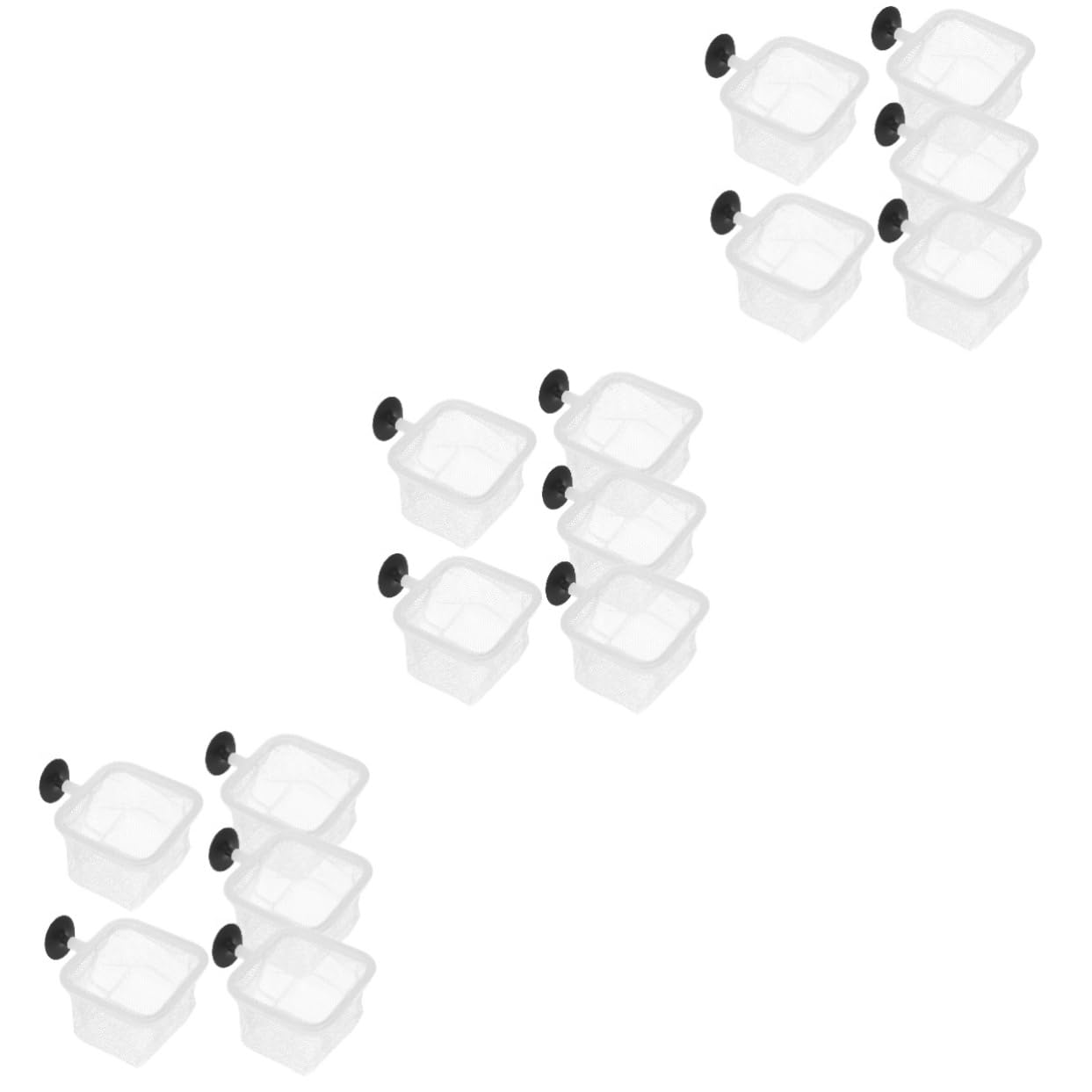 BESPORTBLE 3 Juegos De Soportes para Incubación De Peces Red para Tanque De Cría con Vasos para Incubadora De Peces (5 Unidades X 3)