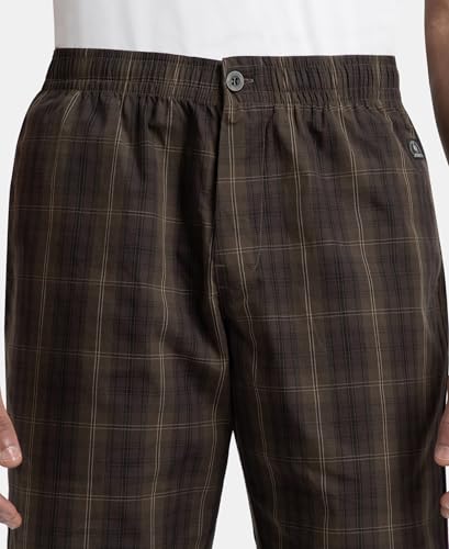 Image of Jockey 9005 Men's Super Combed Mercerized Cotton Woven Fabric Regular Fit Printed Bermuda with Side Pockets