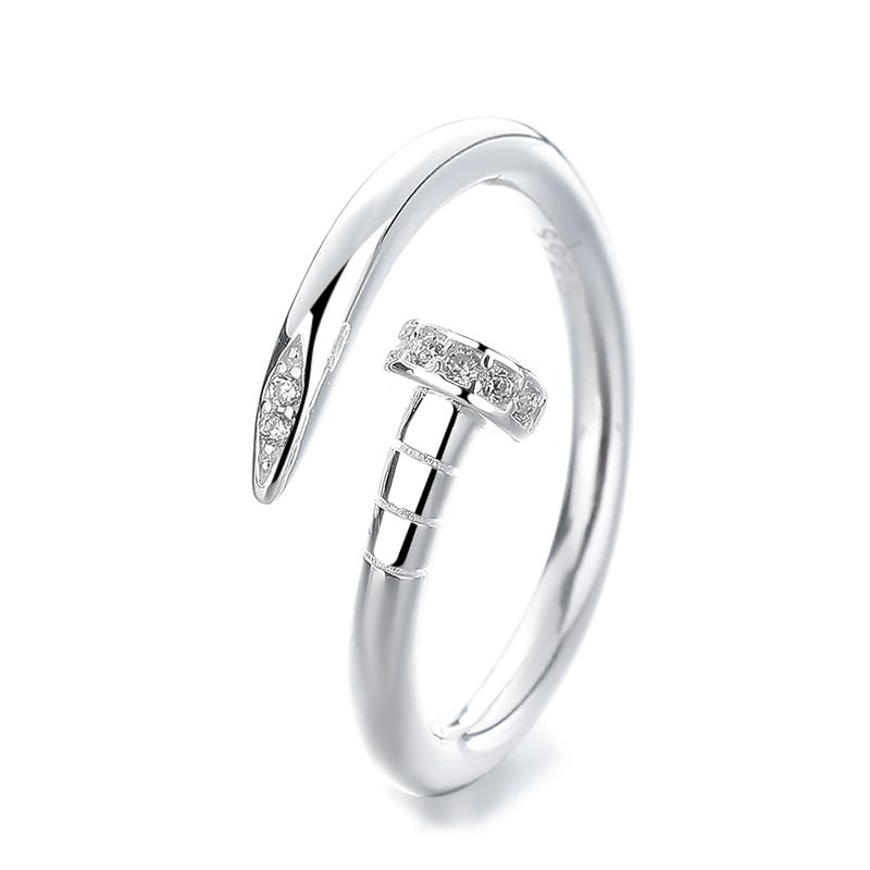 Ring S925 silver fashionable and unique design nail-shaped ring
