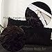MorroMorn Decorative Pillows Covers, 2 Packs Faux Fur Pillow Cases, Luxury Shaggy Throw Pillowcase Cushion Shams with Zipper Closure Room Decor for Couch Sofa Bed (Black, King/California King)