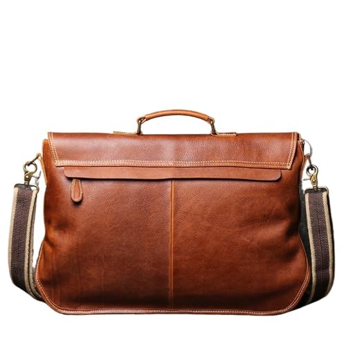 Retro Men's Handbag Large Capacity Briefcase Messenger Bag 15.6 Inch Computer Bag Horizontal2
