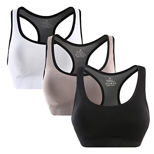 SOLOYEE Sport BH Damen Starker Halt Push Up Ohne Bügel Seamless Strech...