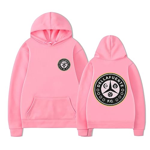 Parkourer Dellafuente Sudadera con Capucha para Hombre/Mujere Dellafuente F.C Impreso Manga Larga Hoodie Moda Hip Hop Unisex Pullover Harajuku Streetwear Essentials Hoodie Dellafuente Ropa