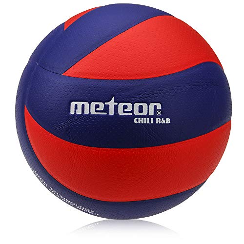 meteor Balón de Voleibol Tamaño Volleyball Interior Exterior (5, Chili R&B)