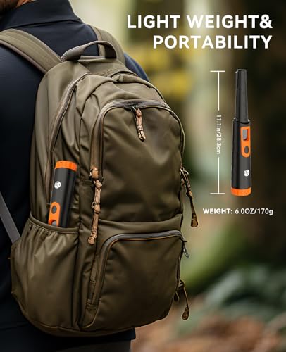 image for SUNPOW Metal Detector Pinpointer for Adults & Kids, Fully Waterproof, 