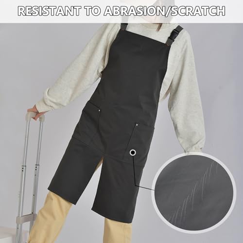 Tablier en toile imperméable avec bretelles réglables en polyester durable - 4