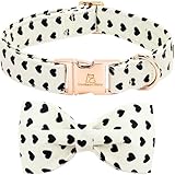 Picture of Lionheart glory Dog Bow Collar Valentine's Day Dog Collar for Small Dogs Hearts Print Dog Collar with Bowtie Spring Dog Collars Pet Collar Bows Cute Collars