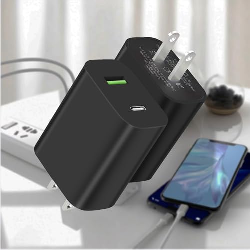 Image of 3 Pack USB C Charger Block, Dual Port Type C Wall Charger Fast Charging 20W Power Adapter Cube for iPhone 14 /14 Pro /14 Pro Max /14 Plus /13 /12 /11, XS /XR /X, iPad, Samsung, More