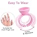 G2PLUS 100PCS Pink Disposable Plastic Nail Art Tattoo Glue Rings Holder Eyelash Extension Rings Adhesive Pigment Holders Finger Hand Beauty Tools (Pink)
