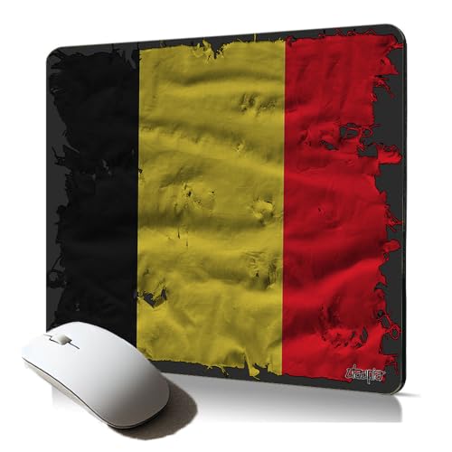utaupia Tapis de Souris Souple Drapeau Belgique Belge Foot Football Imprimé Cadeau Original Accessoire Gaming PC