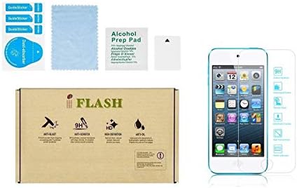 iPod Touch 7, iPod Touch 5, iPod Touch 6 Glass Screen Protector, iFlash Crystal Clear Tempered Glass Screen Protector Apple iPod Touch 7th, 5th & 6Th Generations - Case Friendly/HD Clear