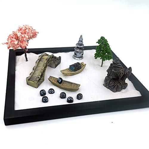 Trasfit Set Of 23 Zen Garden Accessories, Mini Meditation Zen Tray Items Kit, Fairy Garden Accessories For Micro Landscape Decoration Plant Pots Bonsai Craft Decor #TOP2