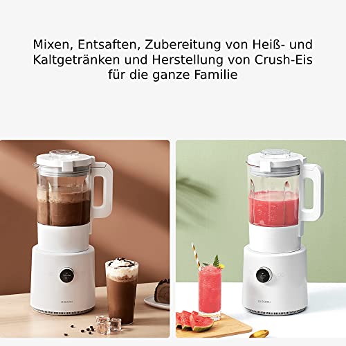 Xiaomi Smart Blender Standmixer mit Aufheizfunktion & optionaler iOS-Android App-Steuerung (Kalt- Warmmodus,1,6 Liter Füllmenge,1000 Watt,9 Geschwindigkeitsstufen,8 Klingen,OLED-Display-Knopf),Weiß – Bild 3