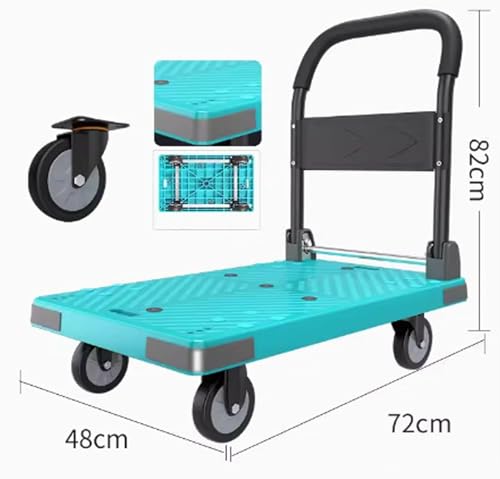 Carrito de Mano Plegable Resistente Azul Pequeño miniatura 2