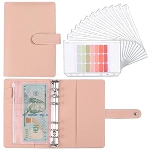 LXWHYP Geldsparbuch Sparbuch mit Geldumschlägen, 12 Stück