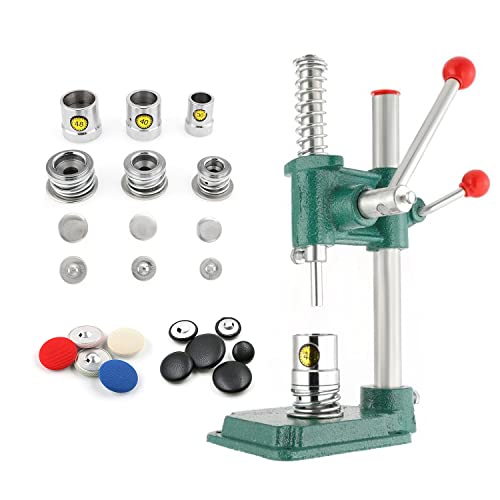 POWLAB Fabric Button Maker Machine,Button Maker Handmade Fabric Covered Button DIY Tool,Upholstery Fabric Covered Button Maker Kit with 300 Pcs Buttons and 3 Molds (18, 25, 30mm) for Clothes,Doll by POWLAB - Used condition - US$51.99