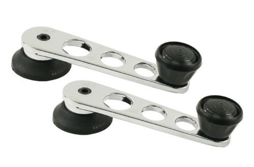Asas de winder cromo/negro x 2 para reparar la manivela rota de su elevalunas manual