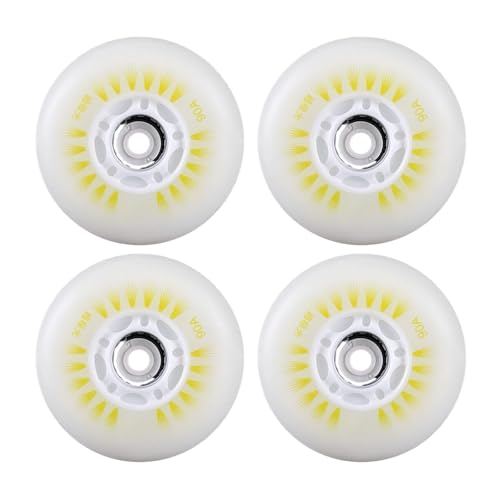 GRABAGECAN 4Pcs Inline Roller Skate Wheel with Led Flashing Inline Skate Wheel LED Lighting Skating Wheel Sliding Roller Enduring