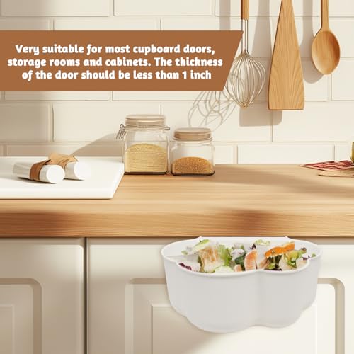 Guzeelu 2 Stück Wickeltisch Organizer zum Einhängen, Küchenschrank Tür Hängende Auffangschale für Küchenabfälle, Kunststoff Abfallbehälter für Küche und Wickeltisch