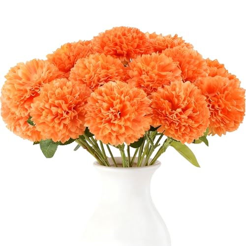 Fogcosy 6 Pcs Artificial Chrysanthemum Ball Flowers, Diwali 