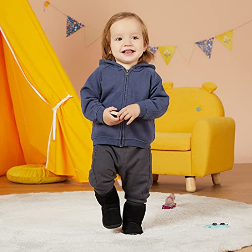 Bmcitybm Baby Snow Boots Boys Girls Winter Fur Lined Shoes 6 9 12 18 24 Months Black Size 5 (Infant/Toddler/Little Kid) #TOP1