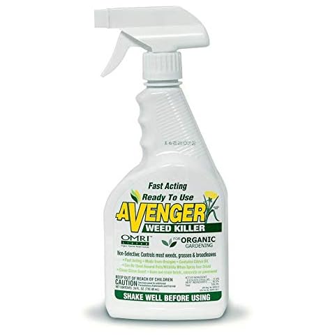 Avenger Organics Weed Killer, Biodegradable, Non-Toxic Ready to Use, 24 oz Spray Cover