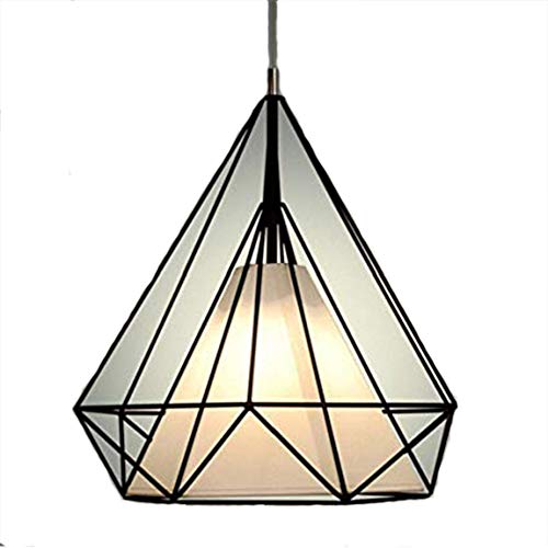 fltrade Modern Diamante - Lámpara de techo colgante Mini - Lámpara de techo - Lámpara de techo (7 W lámpara colgante LED Metal 25 cm x 25 cm, color negro Cover