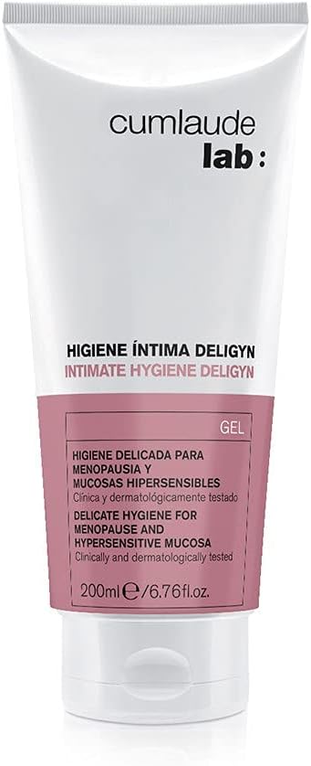 Cumlaude Lab Higiene Íntima Deligyn - Gel Limpiador Íntimo para Menopausia y Climaterio, con pH Neutro y Aloe Vera, Fórmula Suave - 200 ml