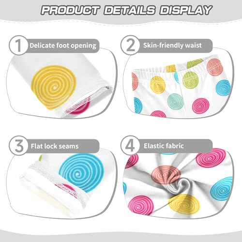 Colored Polka Dot Girls Leggings Dance Running Workout Yoga Pants3