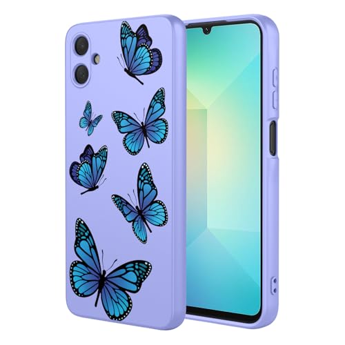 Coque Galaxy A06 5G violette motif papillon pour une protection au quotidien